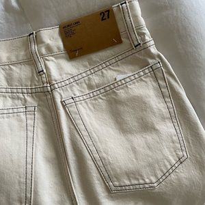 Helmut Lang Femme Hi Bootcut Jeans in Natural sz 26 and 27
